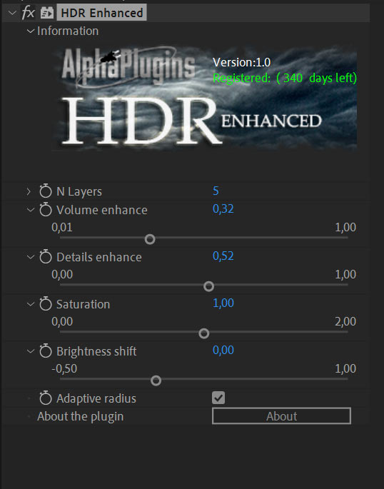 AlphaPlugins HDR Enhanced Screenshot