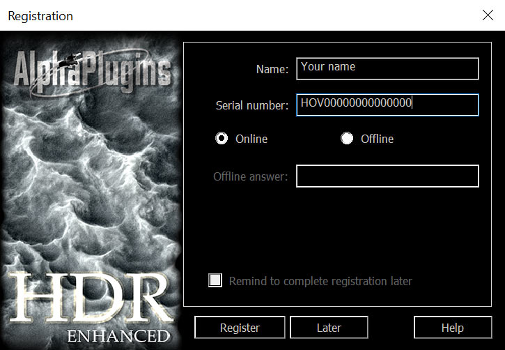 Registration HRD Enhanced plug-in