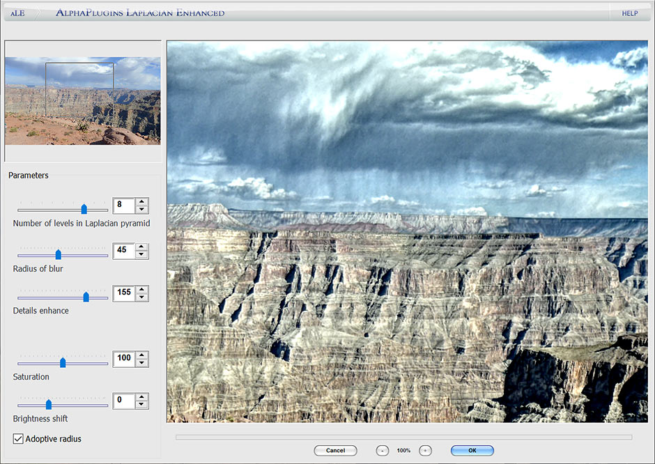 AlphaPlugins Laplacian Enhanced Screenshot